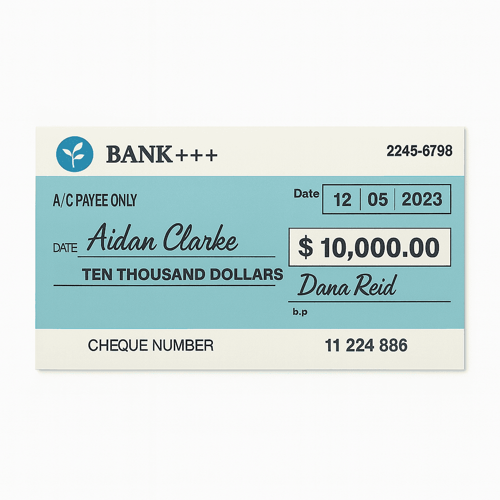 Mock Up Cheque